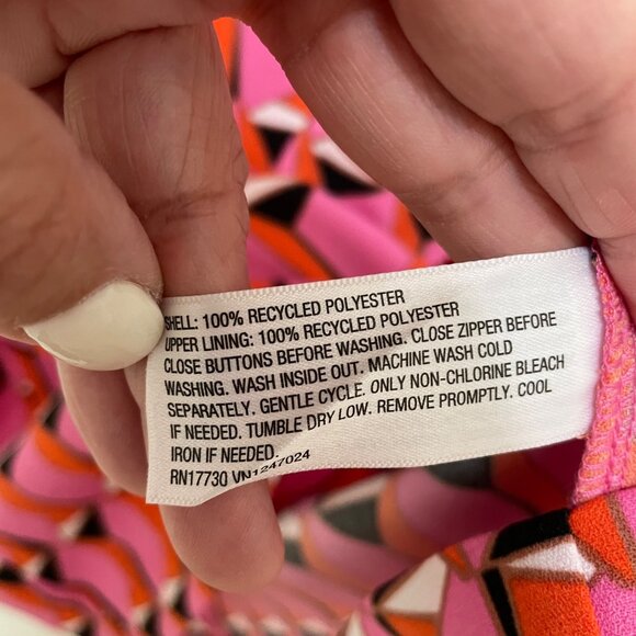 Diane Von Furstenberg Dress Womens 14 Pink Retro Geo Limited Edition Target NEW - Picture 5 of 10
